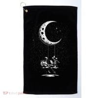 Valentine Day Funny Skeleton Couple Guitar Rock And Roll Golf Towel thumb 0