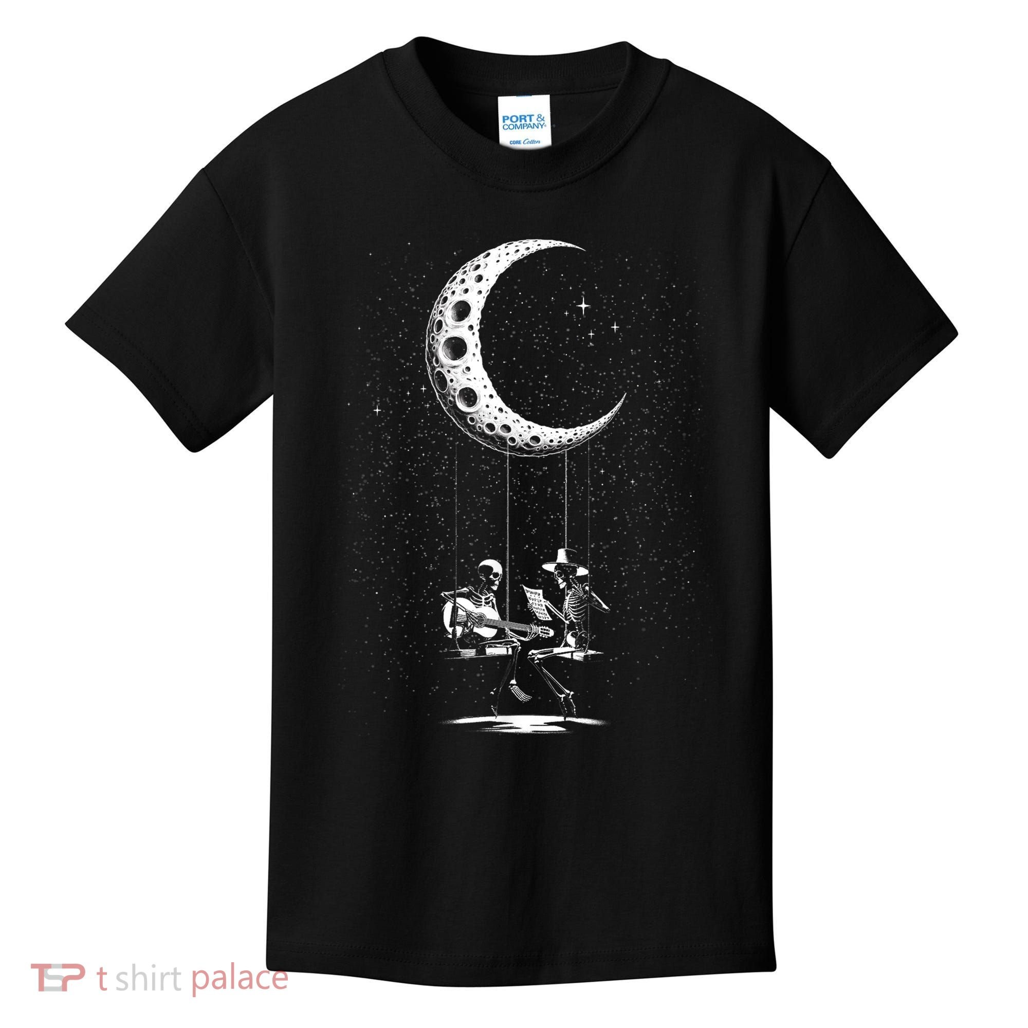 Valentine Day Funny Skeleton Couple Guitar Rock And Roll Kids T-Shirt