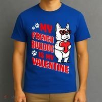 Valentines Day French Bulldog Dog Love Frenchie Lover Gift T-Shirt thumb 3