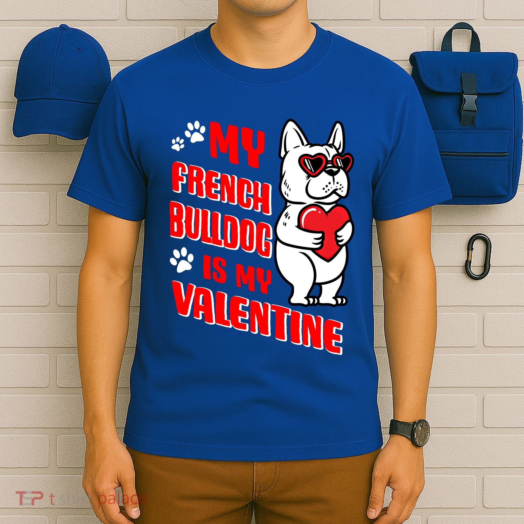 Valentines Day French Bulldog Dog Love Frenchie Lover Gift T-Shirt