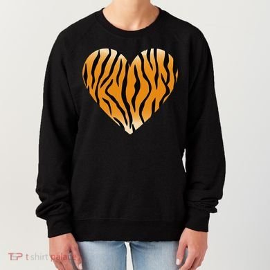 Valentine's Day Fashionable Tiger Stripe Pattern Heart Gift Women's Sweatshirt