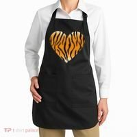 Valentine's Day Fashionable Tiger Stripe Pattern Heart Gift Apron thumb 2
