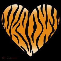 Valentine's Day Fashionable Tiger Stripe Pattern Heart Gift Women's Hoodie thumb 2