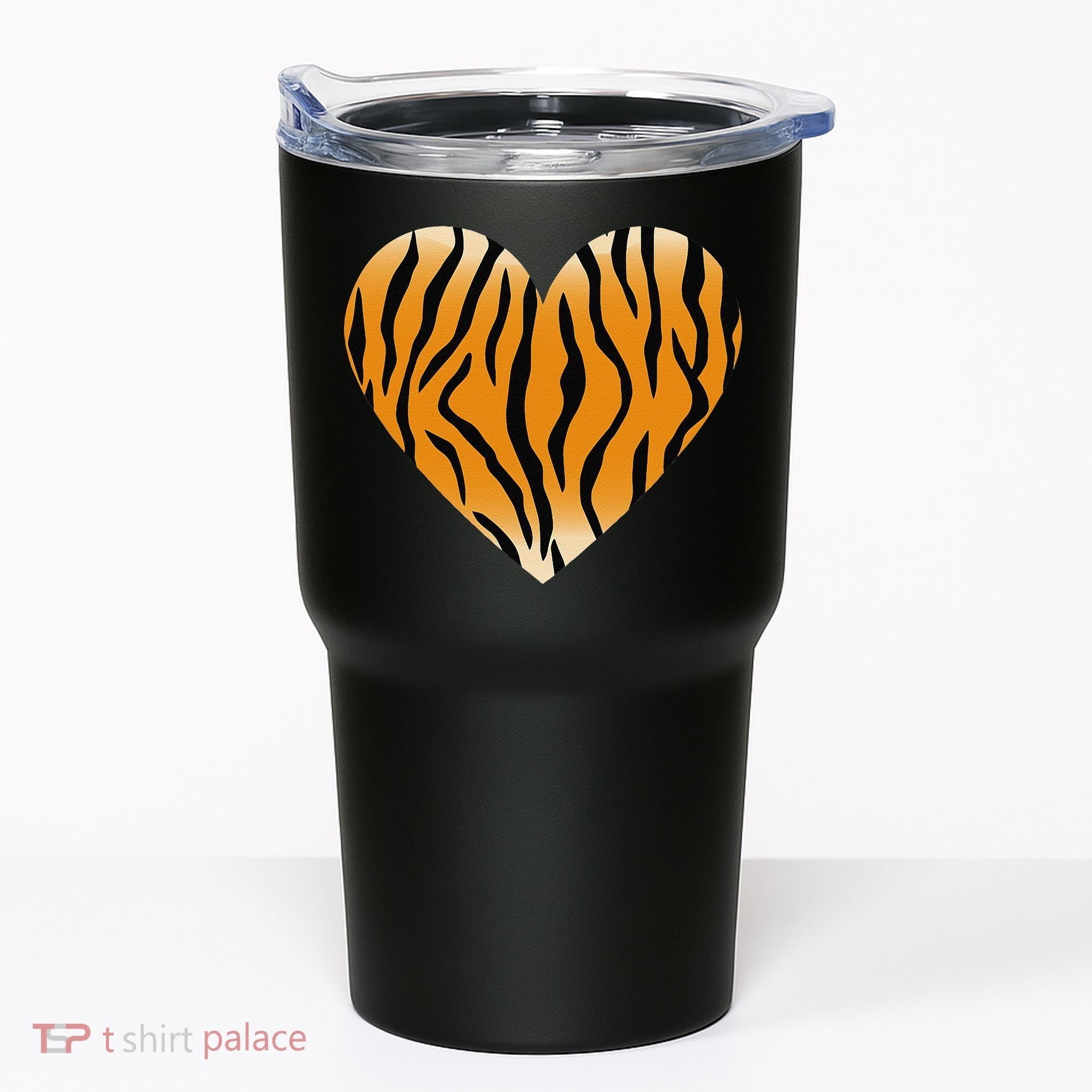 Valentine's Day Fashionable Tiger Stripe Pattern Heart Gift Tumbler