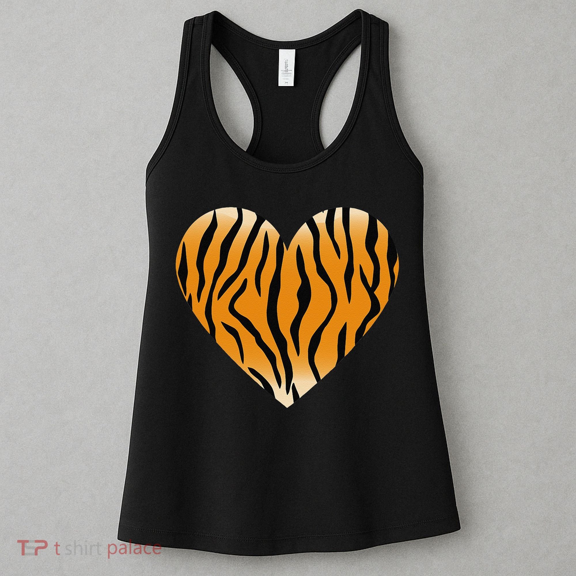 Valentine's Day Fashionable Tiger Stripe Pattern Heart Gift Women's Tank Top