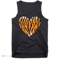 Valentine's Day Fashionable Tiger Stripe Pattern Heart Gift Tank Top thumb 0
