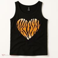 Valentine's Day Fashionable Tiger Stripe Pattern Heart Gift Tank Top thumb 2