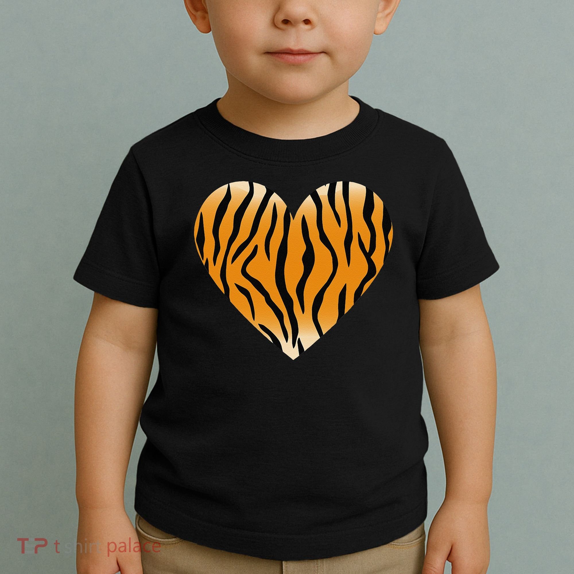 Valentine's Day Fashionable Tiger Stripe Pattern Heart Gift Toddler T-Shirt