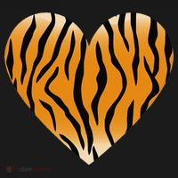 Valentine's Day Fashionable Tiger Stripe Pattern Heart Gift Visor thumb 3