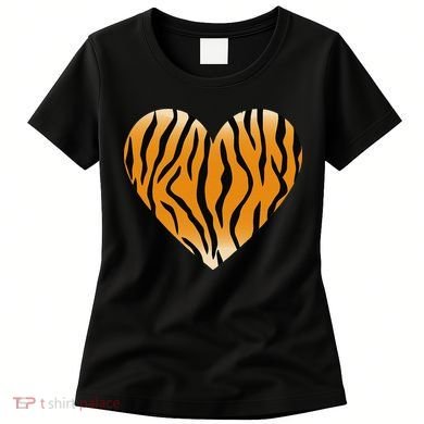Valentine's Day Fashionable Tiger Stripe Pattern Heart Gift Women's T-Shirt