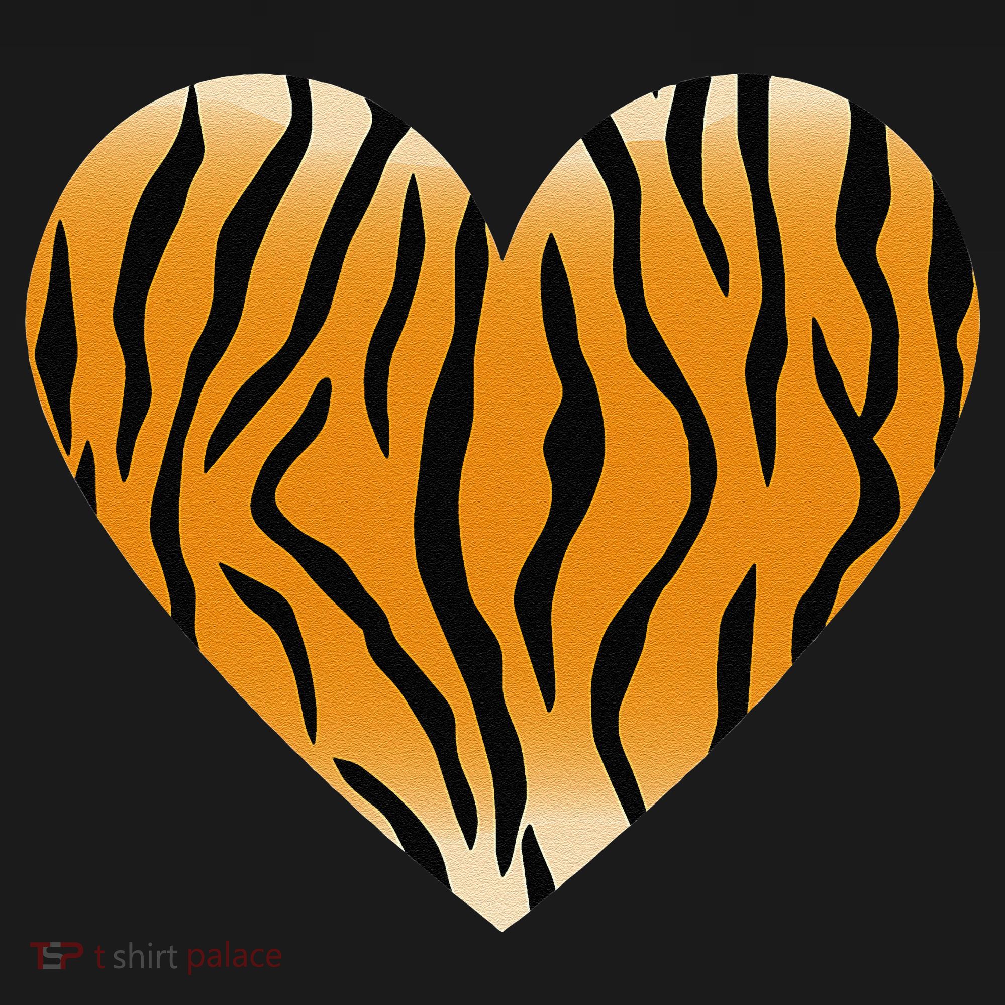Valentine's Day Fashionable Tiger Stripe Pattern Heart Gift Kids Sweatshirt