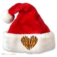 Valentine's Day Fashionable Tiger Stripe Pattern Heart Gift Santa Hat thumb 0