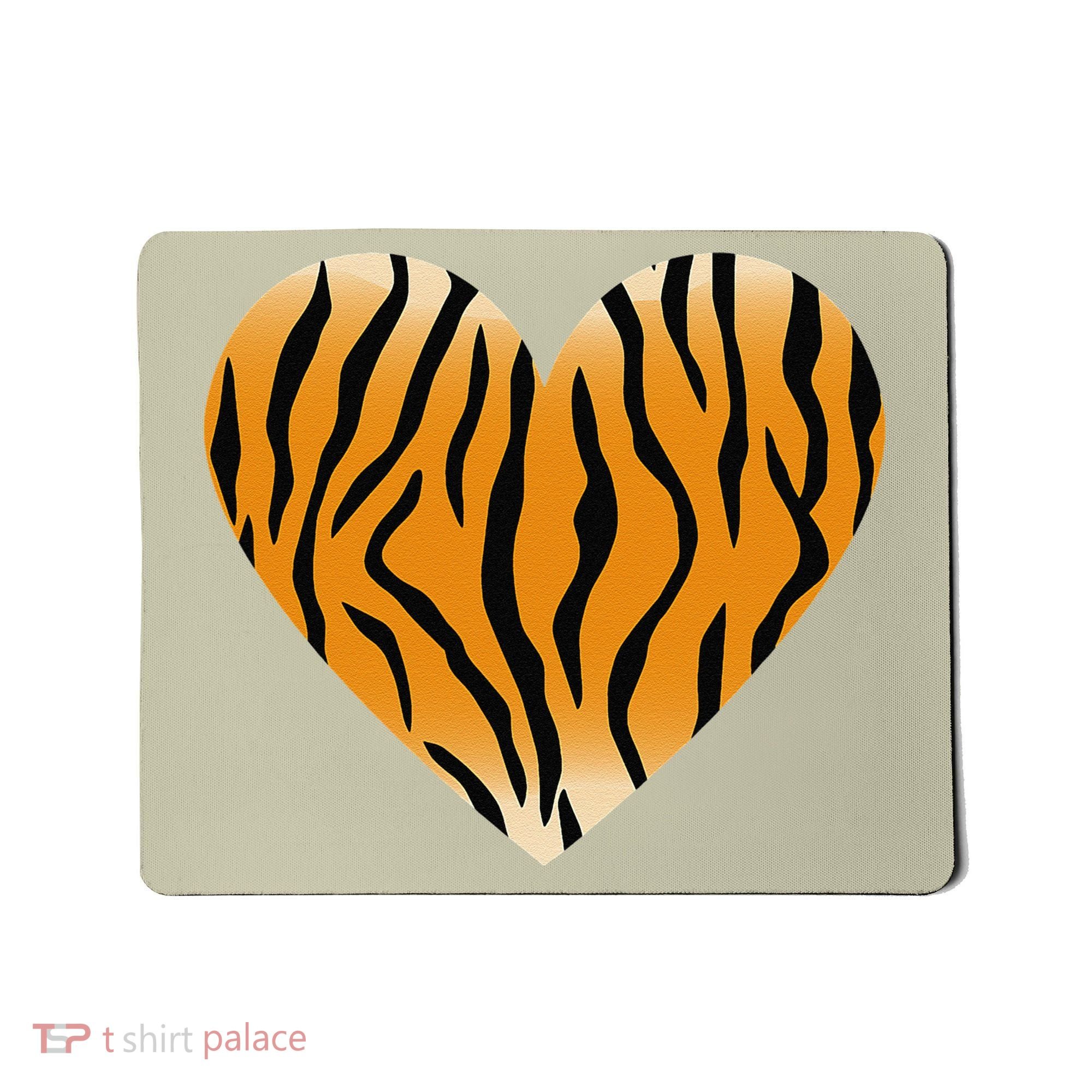 Valentine's Day Fashionable Tiger Stripe Pattern Heart Gift Mousepad