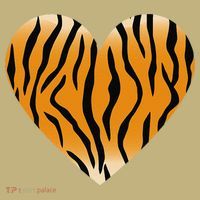 Valentine's Day Fashionable Tiger Stripe Pattern Heart Gift Mousepad thumb 1