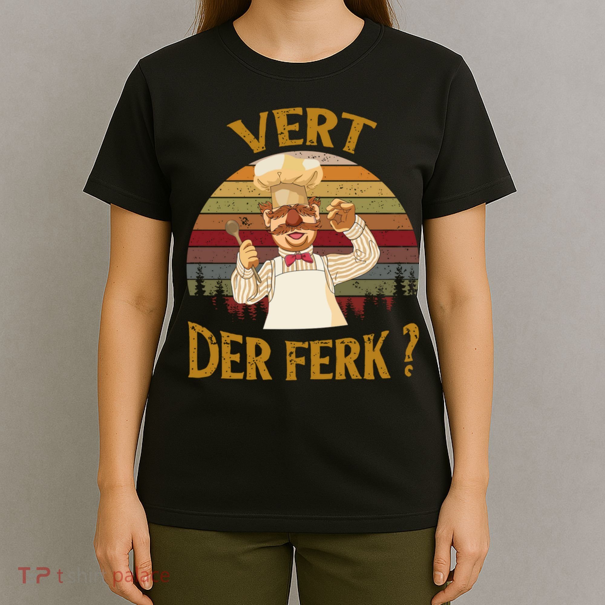 Vert Der Ferk Chef Shirt, Funny Swedish Sunset Vintage T-Shirt