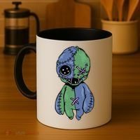 Vodoo Doll Funny Creepy Coffee Mug thumb 4