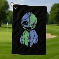 Vodoo Doll Funny Creepy Golf Towel thumb 1