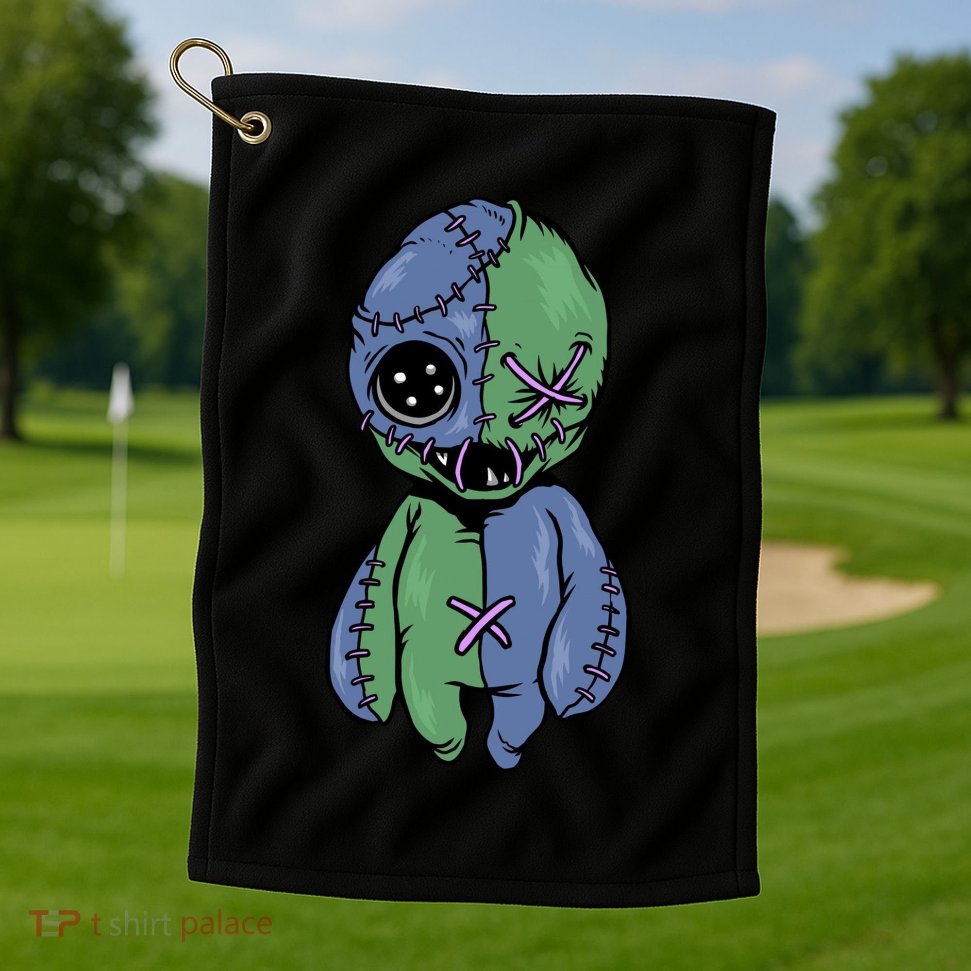 Vodoo Doll Funny Creepy Golf Towel