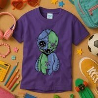 Vodoo Doll Funny Creepy Kids T-Shirt thumb 3