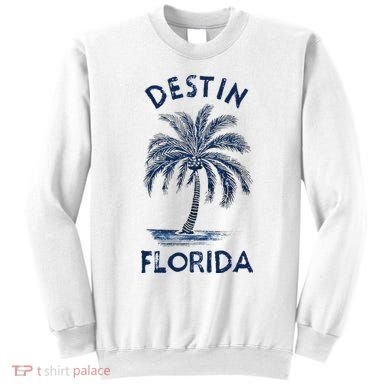 Vintage Destin Florida Palm Tree Fl Retro Sweatshirt