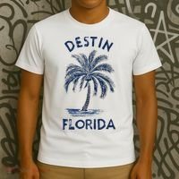 Vintage Destin Florida Palm Tree Fl Retro T-Shirt thumb 3