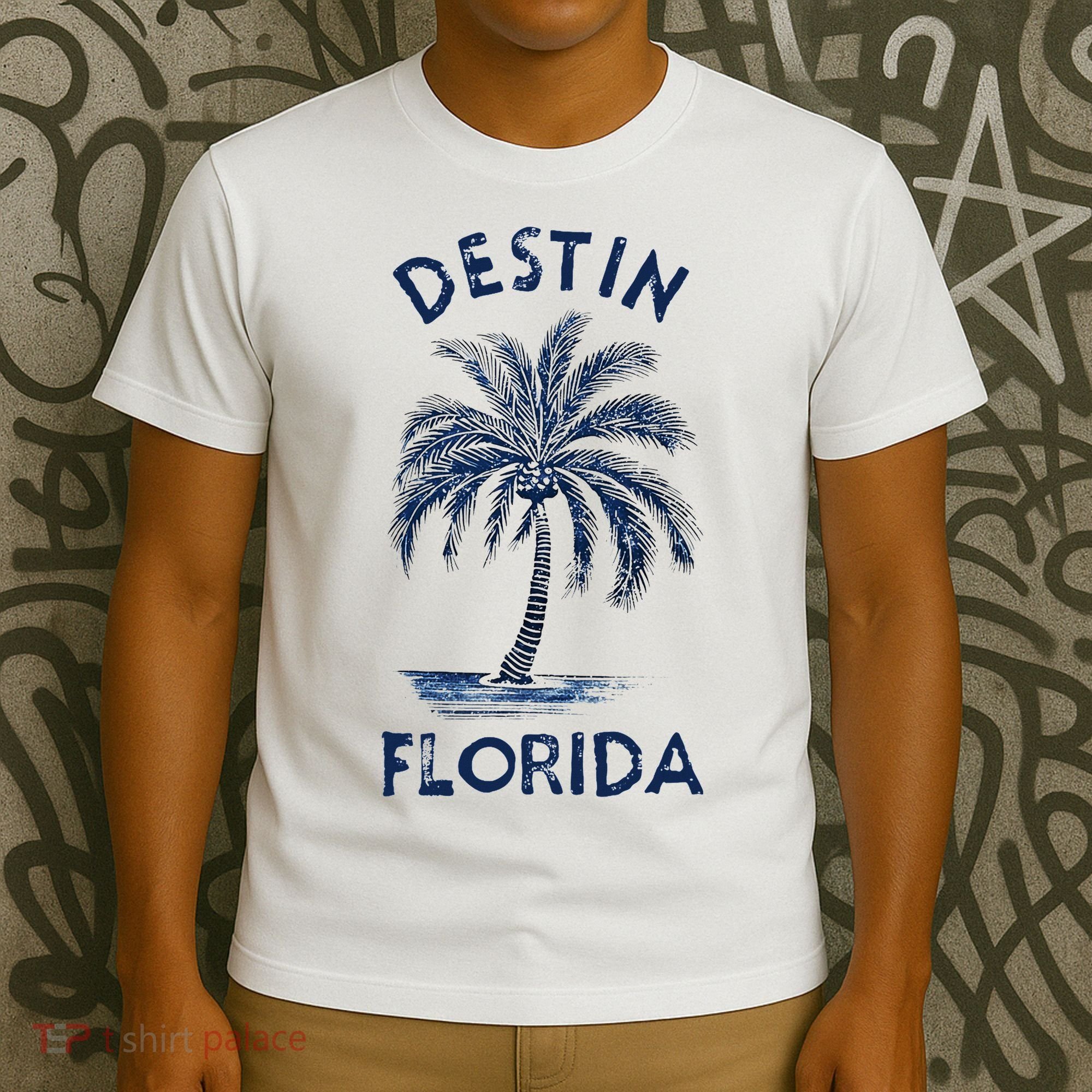 Vintage Destin Florida Palm Tree Fl Retro T-Shirt