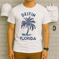 Vintage Destin Florida Palm Tree Fl Retro T-Shirt thumb 6