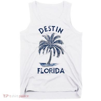 Vintage Destin Florida Palm Tree Fl Retro Tank Top