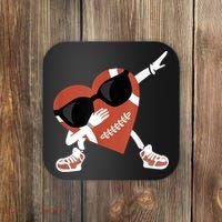 Valentines Day Football Dabbing Heart Footlball Player Coaster thumb 0