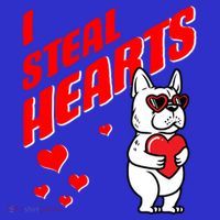 Valentines Day French Bulldog Dog Love Frenchie Lover Gift T-Shirt thumb 7