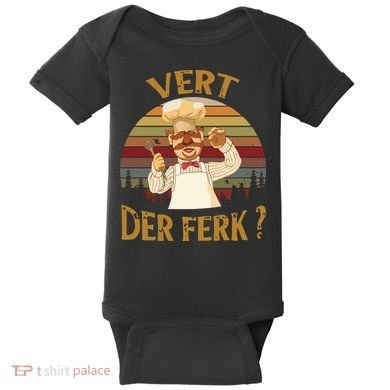 Vert Der Ferk Chef Funny Swedish Sunset Vintage Baby Bodysuit