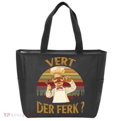 Vert Der Ferk Chef Funny Swedish Sunset Vintage Tote Bag