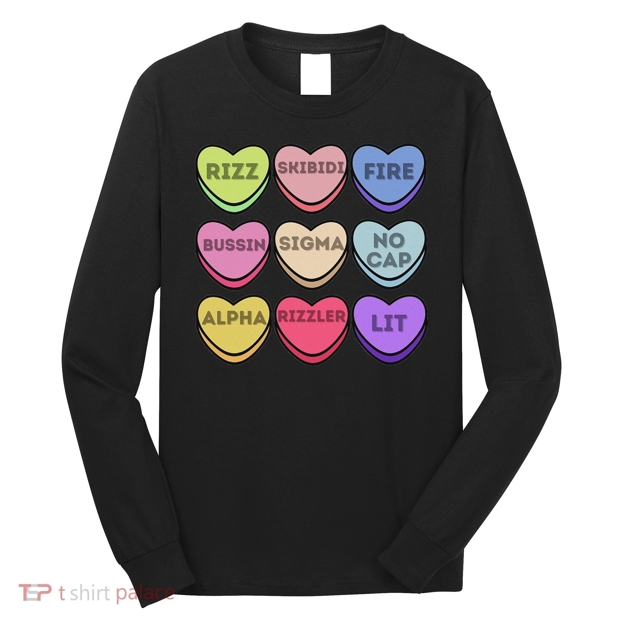 Valentines Day Funny Valentines Day Rizz No Cap Long Sleeve Shirt