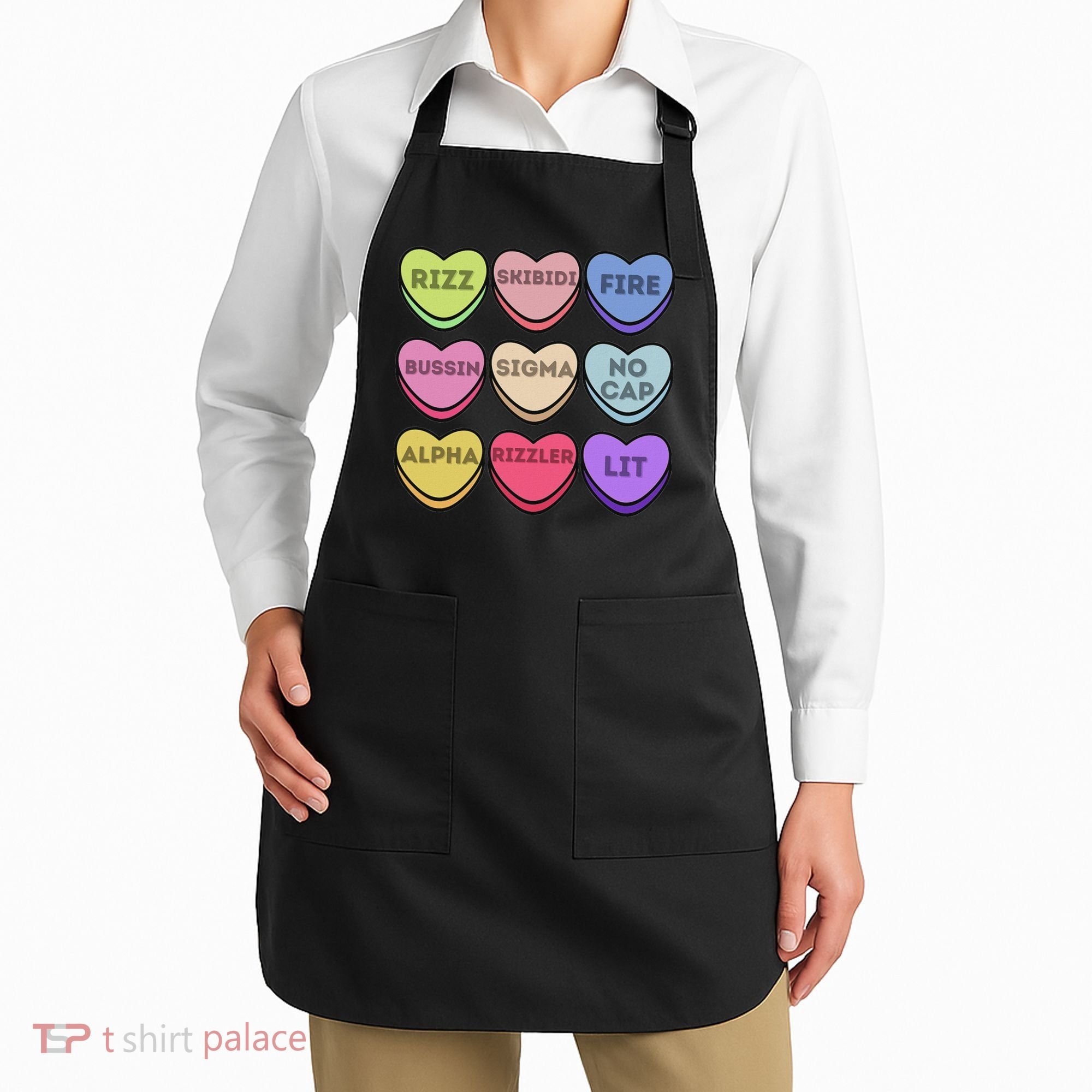 Valentines Day Funny Valentines Day Rizz No Cap Apron