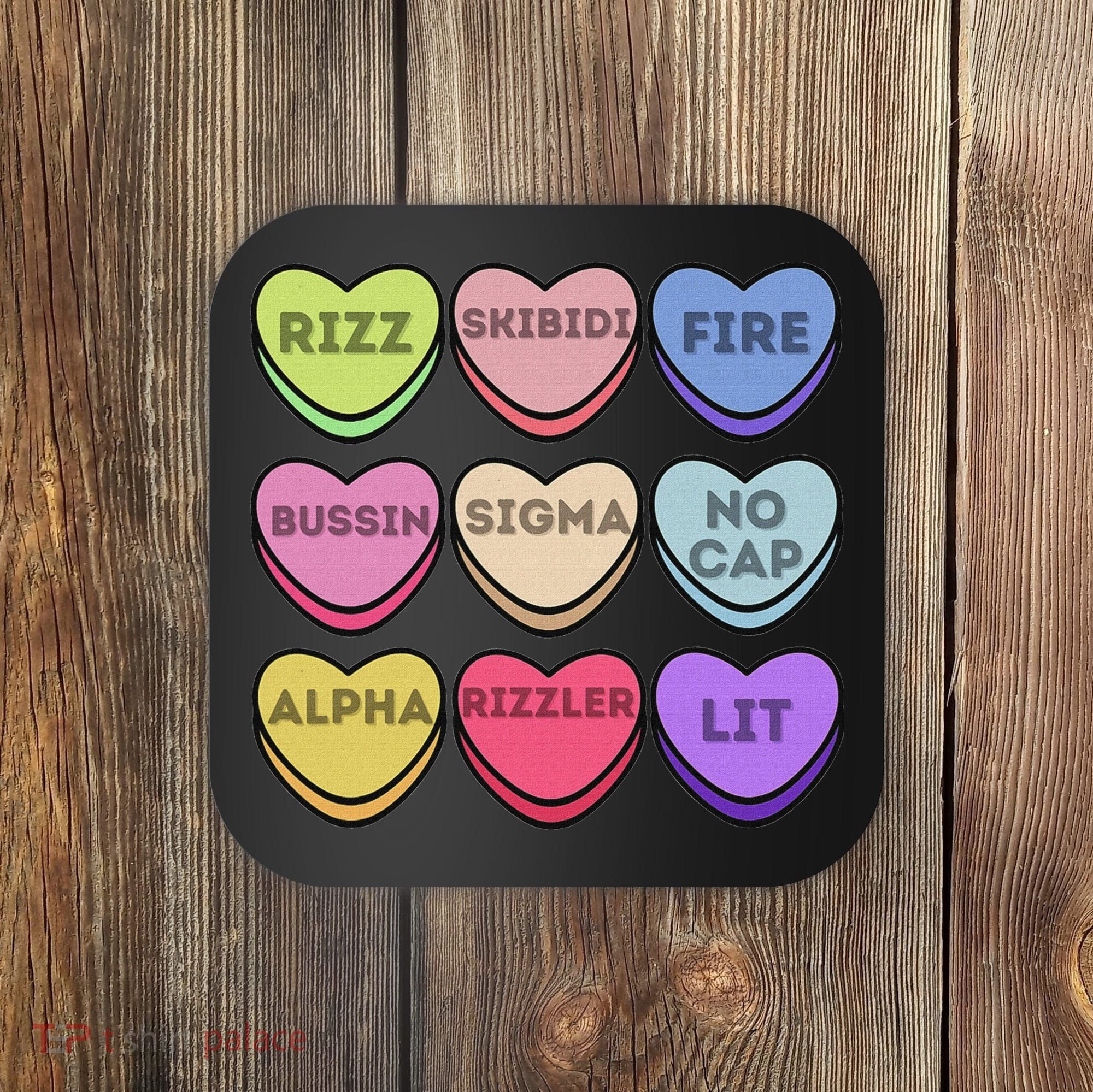 Valentines Day Funny Valentines Day Rizz No Cap Coaster