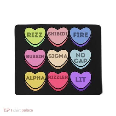 Valentines Day Funny Valentines Day Rizz No Cap Mousepad