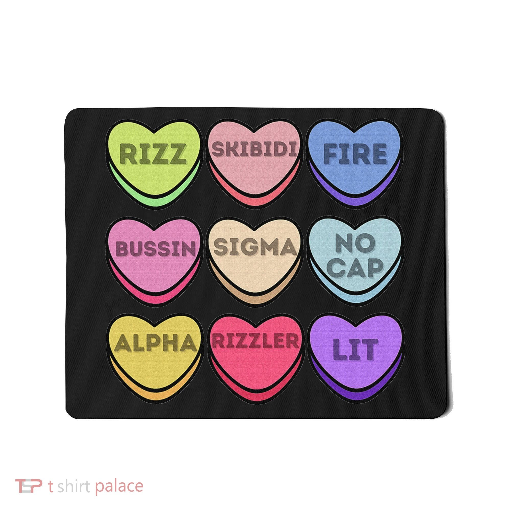 Valentines Day Funny Valentines Day Rizz No Cap Mousepad