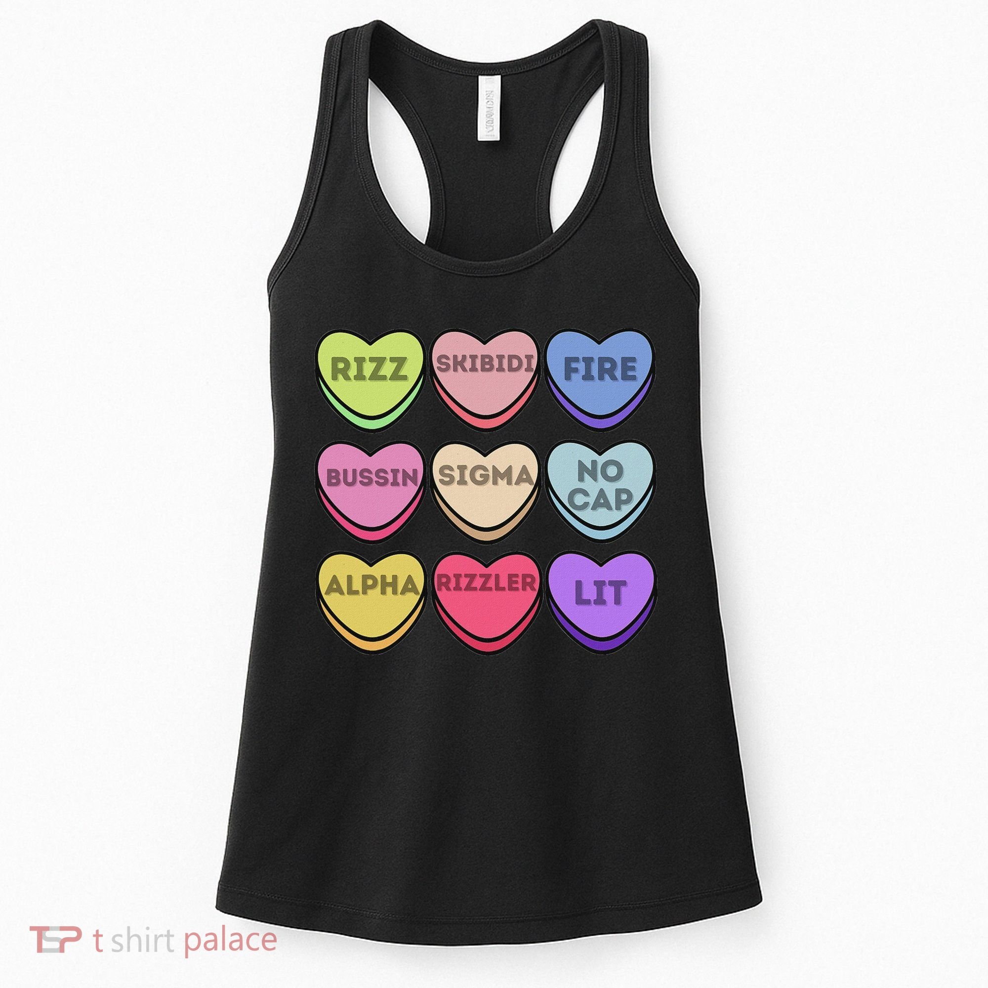 Valentines Day Funny Valentines Day Rizz No Cap Women's Tank Top