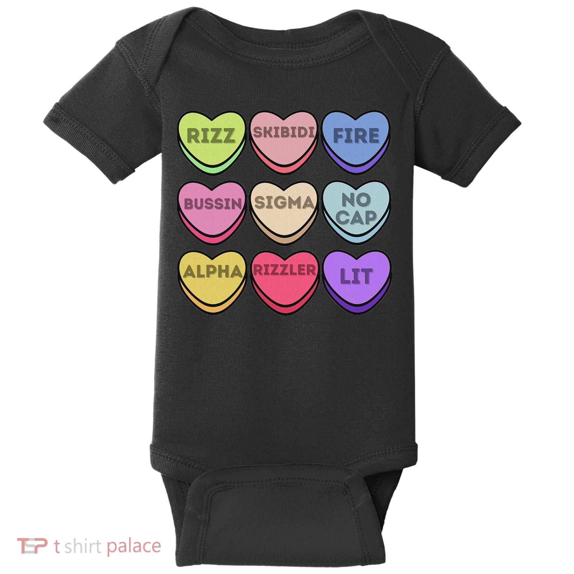 Valentines Day Funny Valentines Day Rizz No Cap Baby Bodysuit