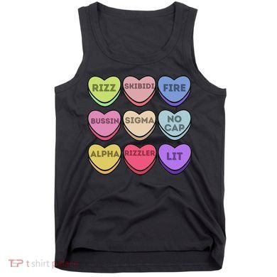 Valentines Day Funny Valentines Day Rizz No Cap Tank Top