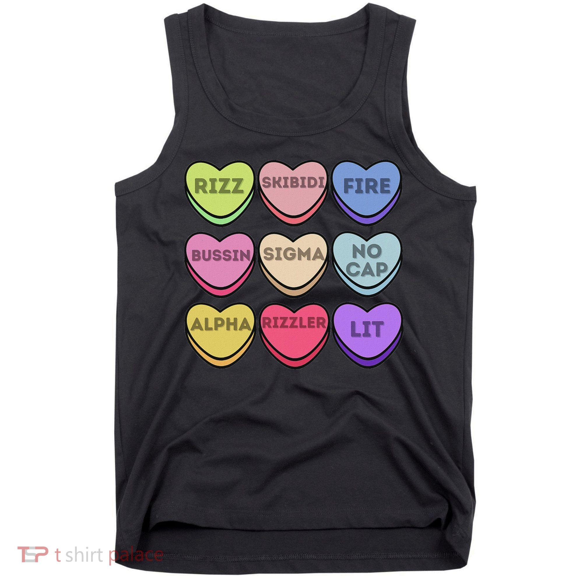 Valentines Day Funny Valentines Day Rizz No Cap Tank Top