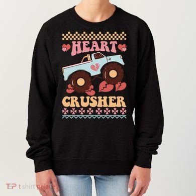 Valentine's Day Funny Heart Crusher Ugly Sweater Women's Sweatshirt
