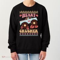 Valentine's Day Funny Heart Crusher Ugly Sweater Women's Sweatshirt thumb 0