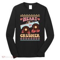 Valentine's Day Funny Heart Crusher Ugly Sweater Long Sleeve Shirt thumb 0