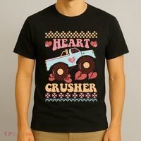 Valentine's Day Funny Heart Crusher Ugly Sweater T-Shirt thumb 3