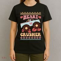 Valentine's Day Funny Heart Crusher Ugly Sweater T-Shirt thumb 4