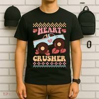 Valentine's Day Funny Heart Crusher Ugly Sweater T-Shirt thumb 6