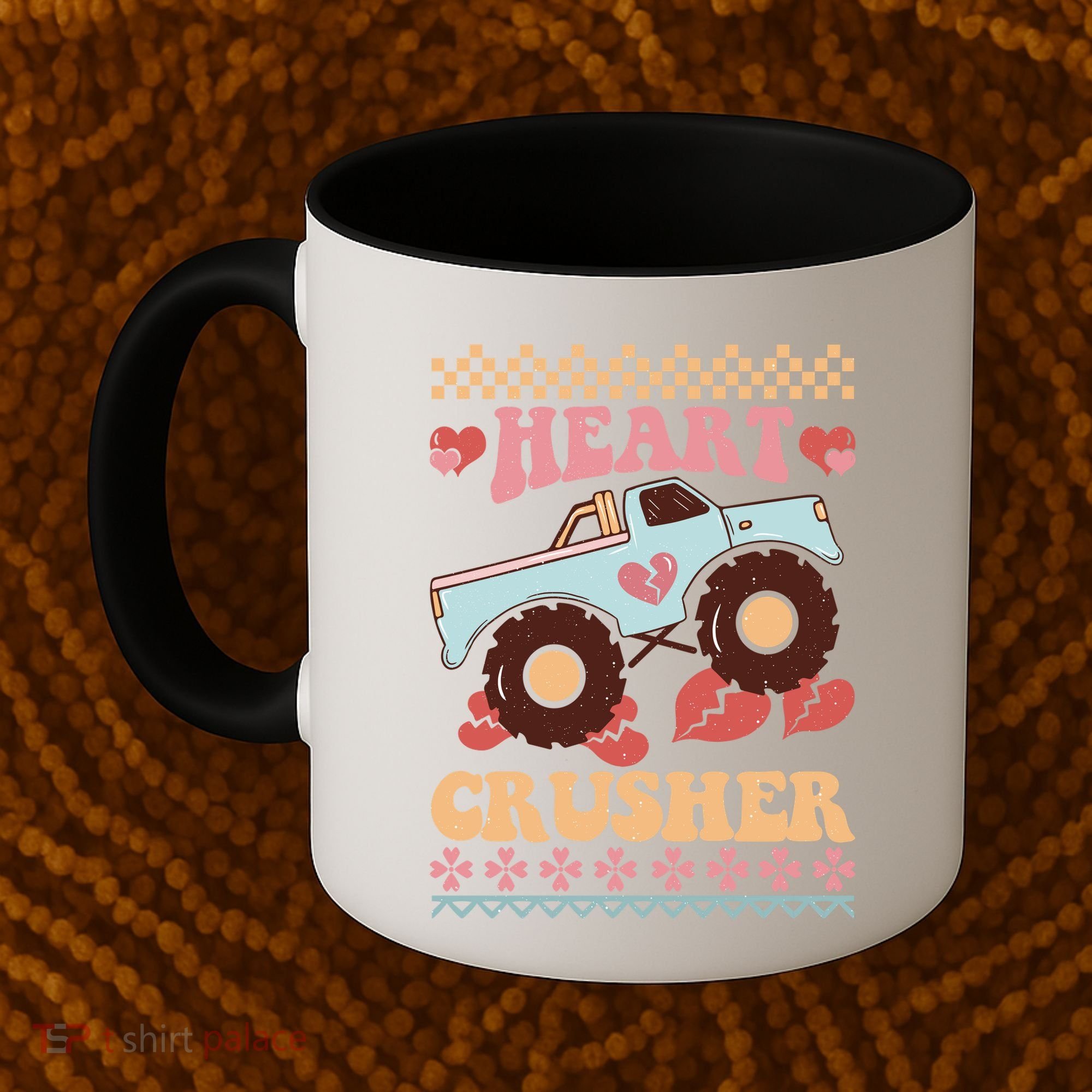 Valentine's Day Funny Heart Crusher Ugly Sweater Coffee Mug