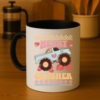 Valentine's Day Funny Heart Crusher Ugly Sweater Coffee Mug thumb 4
