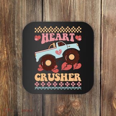 Valentine's Day Funny Heart Crusher Ugly Sweater Coaster
